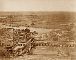 Panorama di MachiBoran, Lucknow da Felice Beato